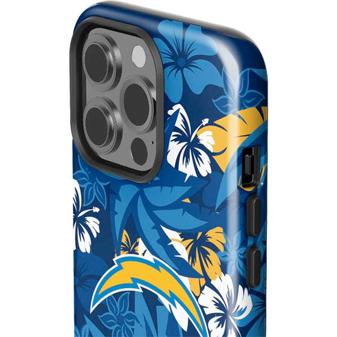 NFL Los Angeles Chargers Tropical Print iPhone 14 Pro Impact Case