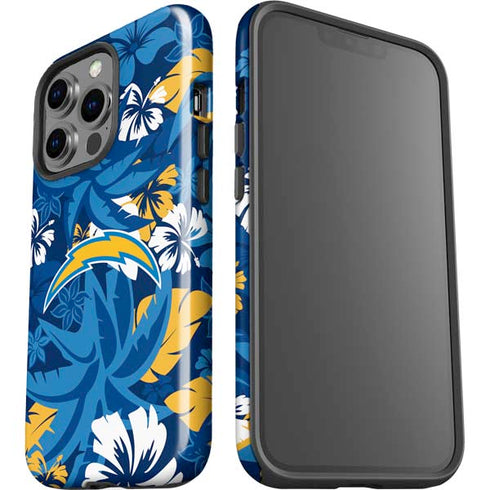 NFL Los Angeles Chargers Tropical Print iPhone 14 Pro Impact Case