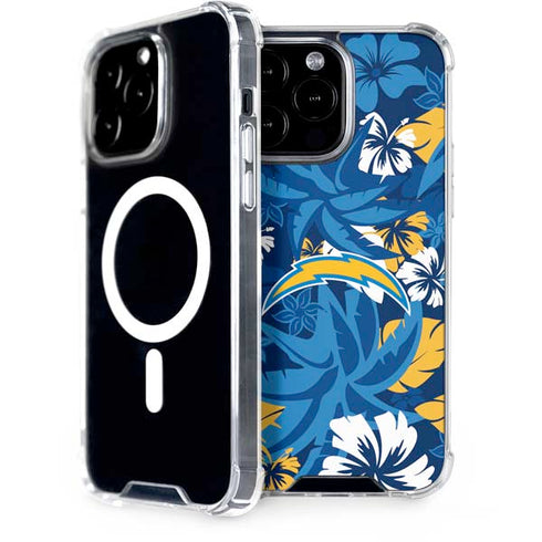 NFL Los Angeles Chargers Tropical Print iPhone 15 Pro Max MagSafe Case