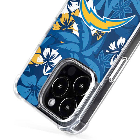 NFL Los Angeles Chargers Tropical Print iPhone 15 Pro Max MagSafe Case