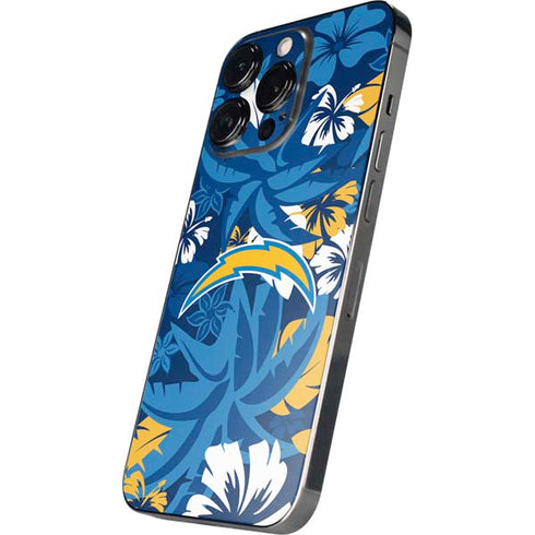 NFL Los Angeles Chargers Tropical Print iPhone 14 Pro Skin