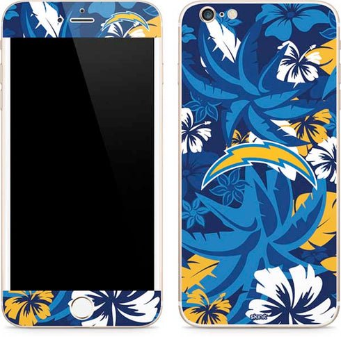 NFL Los Angeles Chargers Tropical Print iPhone 6/6s Plus Skin