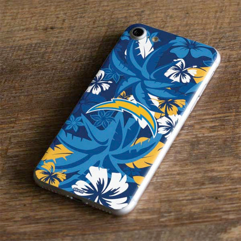 NFL Los Angeles Chargers Tropical Print iPhone 7 Skin