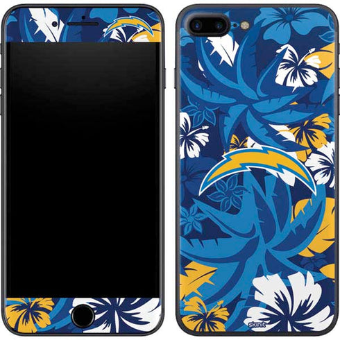 NFL Los Angeles Chargers Tropical Print iPhone 8 Plus Skin