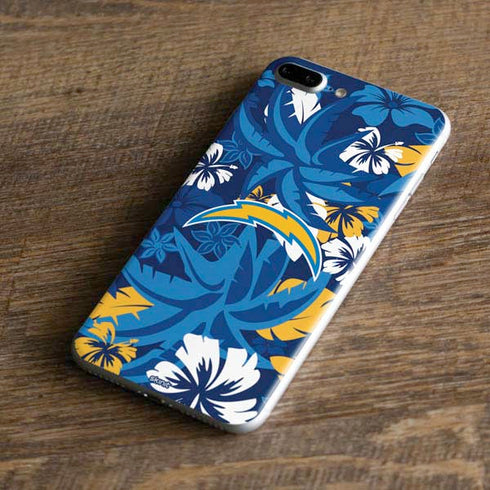 NFL Los Angeles Chargers Tropical Print iPhone 8 Plus Skin