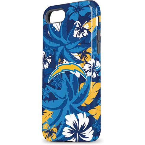 NFL Los Angeles Chargers Tropical Print iPhone 8 Pro Case