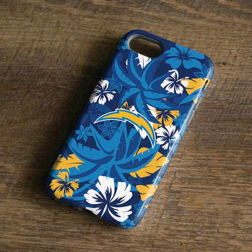 NFL Los Angeles Chargers Tropical Print iPhone 8 Pro Case