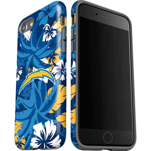 NFL Los Angeles Chargers Tropical Print iPhone SE (2nd & 3rd Gen) Pro Case