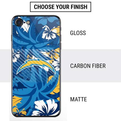 NFL Los Angeles Chargers Tropical Print iPhone SE (2nd & 3rd Gen) Skin