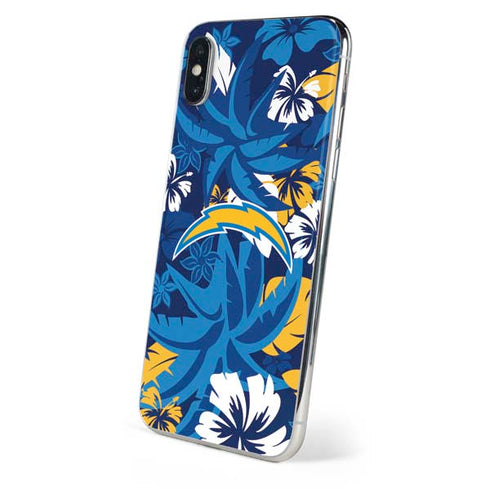 NFL Los Angeles Chargers Tropical Print iPhone X Skin
