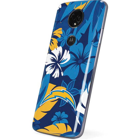 NFL Los Angeles Chargers Tropical Print Moto E5 Plus Skin