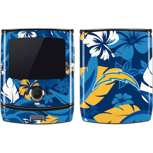 NFL Los Angeles Chargers Tropical Print Motorola RAZR Skin