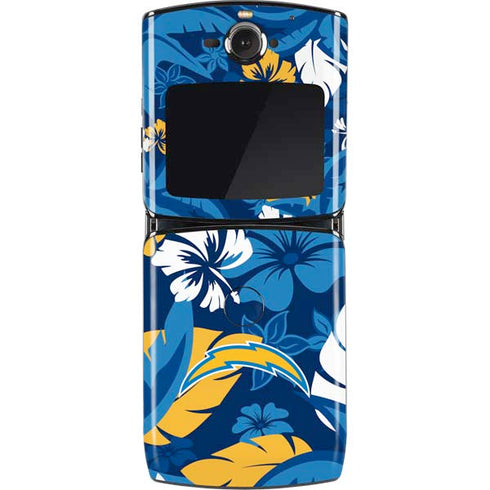 NFL Los Angeles Chargers Tropical Print Motorola RAZR Skin
