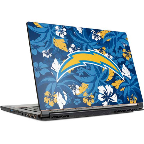 NFL Los Angeles Chargers Tropical Print MSI GS65 Stealth Laptop Skin