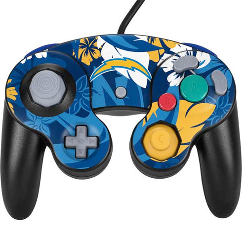 NFL Los Angeles Chargers Tropical Print Nintendo GameCube Controller Skin