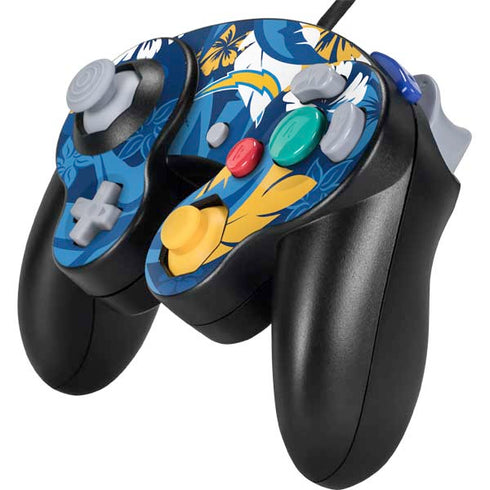 NFL Los Angeles Chargers Tropical Print Nintendo GameCube Controller Skin