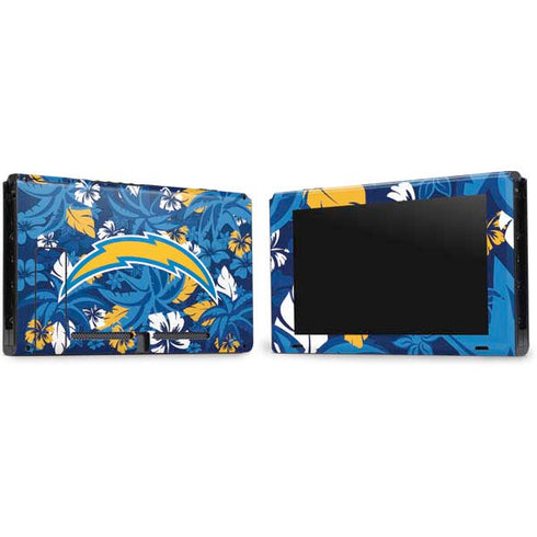 NFL Los Angeles Chargers Tropical Print Nintendo Switch Bundle Skin