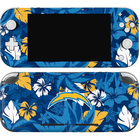 NFL Los Angeles Chargers Tropical Print Nintendo Switch Lite Skin