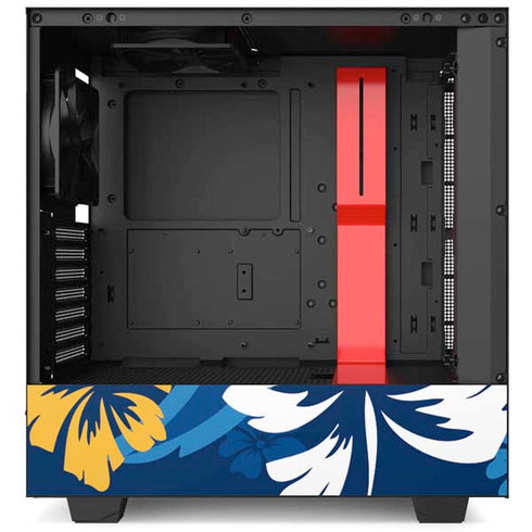 NFL Los Angeles Chargers Tropical Print NZXT H510 Compact ATX Mid-Tower Case Skin