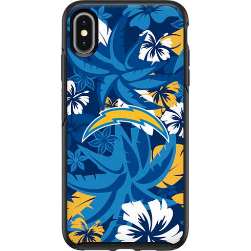 NFL Los Angeles Chargers Tropical Print Otterbox Symmetry iPhone Skin