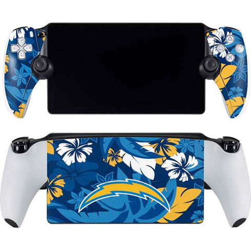 NFL Los Angeles Chargers Tropical Print PlayStation Portal Remote Player Skin