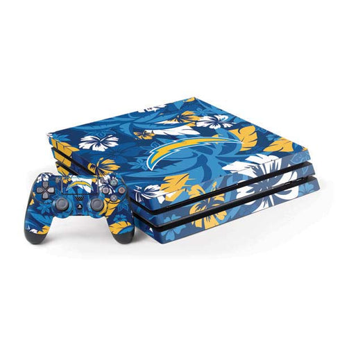 NFL Los Angeles Chargers Tropical Print PS4 Pro Bundle Skin