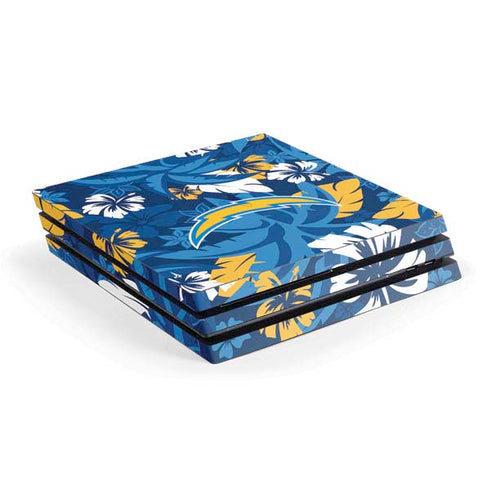 NFL Los Angeles Chargers Tropical Print PS4 Pro Console Skin
