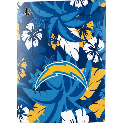 NFL Los Angeles Chargers Tropical Print PS5 Console Skin