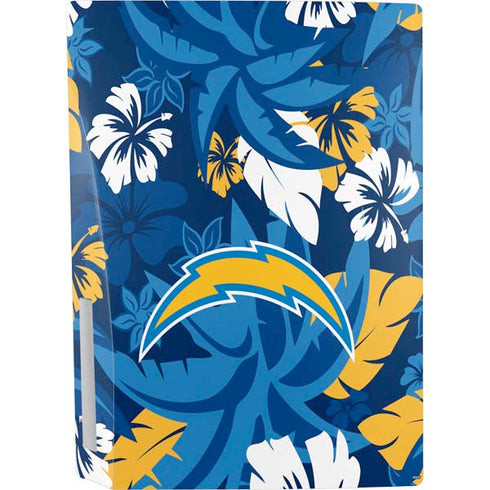 NFL Los Angeles Chargers Tropical Print PS5 Console Skin