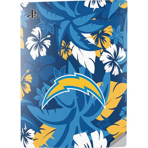NFL Los Angeles Chargers Tropical Print PS5 Digital Edition Console Skin