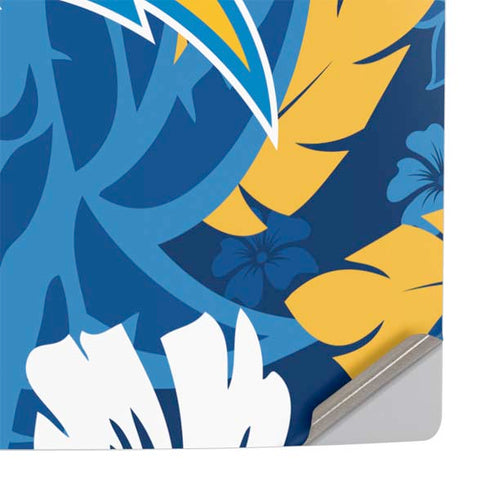 NFL Los Angeles Chargers Tropical Print PS5 Slim Digital Edition Console Skin