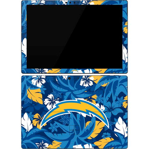 NFL Los Angeles Chargers Tropical Print Surface Pro 7 Skin
