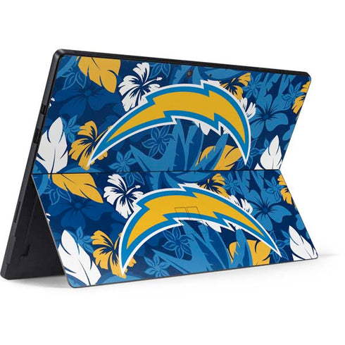 NFL Los Angeles Chargers Tropical Print Surface Pro 7 Skin