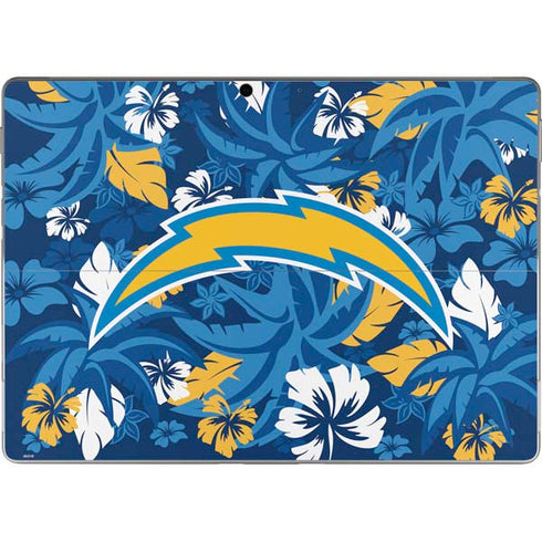 NFL Los Angeles Chargers Tropical Print Surface Pro 9 Skin