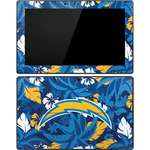 NFL Los Angeles Chargers Tropical Print Surface Pro Tablet Skin