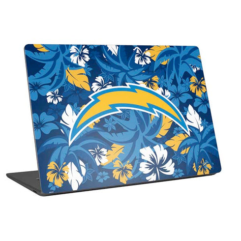 NFL Los Angeles Chargers Tropical Print Universal Laptop 12in (9.8 x 6.8in) Skin