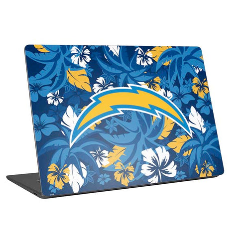 NFL Los Angeles Chargers Tropical Print Universal Laptop 14in (11.4 x 8.2in) Skin