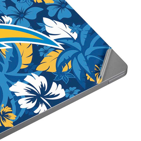 NFL Los Angeles Chargers Tropical Print Universal Laptop 16in (13 x 9.4in) Skin