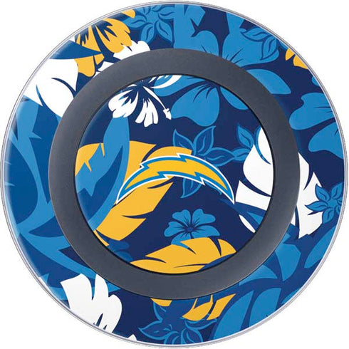 NFL Los Angeles Chargers Tropical Print Wireless Charger Skin
