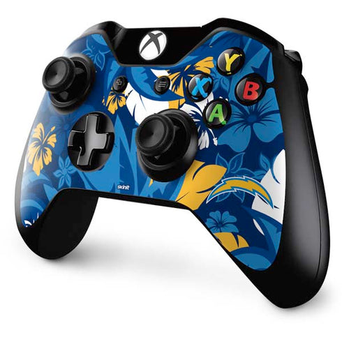 NFL Los Angeles Chargers Tropical Print Xbox One Controller Skin