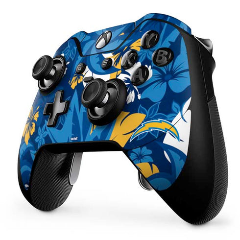 NFL Los Angeles Chargers Tropical Print Xbox One Elite Controller Skin