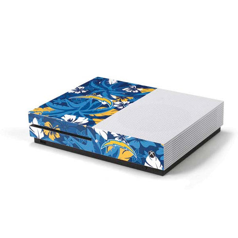 NFL Los Angeles Chargers Tropical Print Xbox One S Console Skin