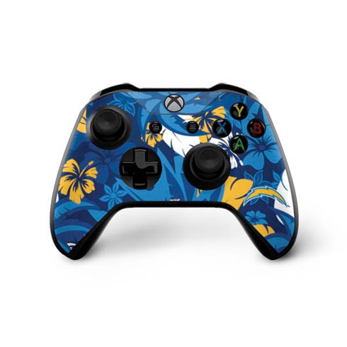 NFL Los Angeles Chargers Tropical Print Xbox One X Bundle Skin
