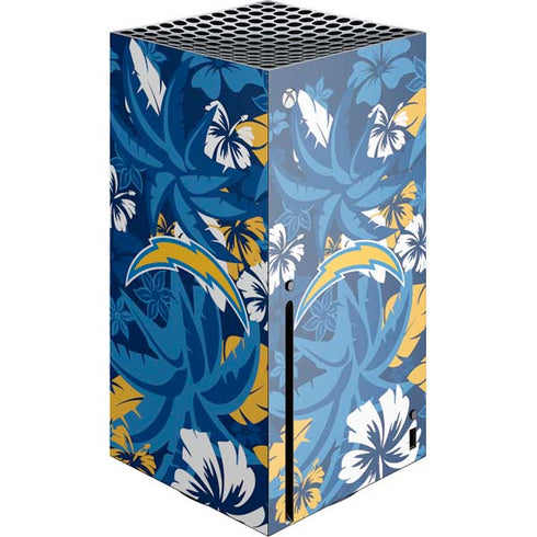 NFL Los Angeles Chargers Tropical Print Xbox Series X Console Skin