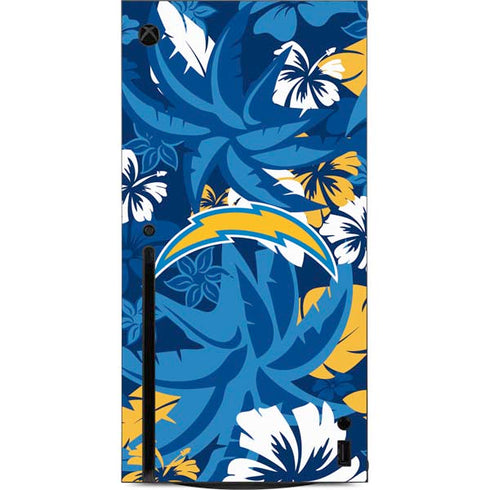 NFL Los Angeles Chargers Tropical Print Xbox Series X Console Skin