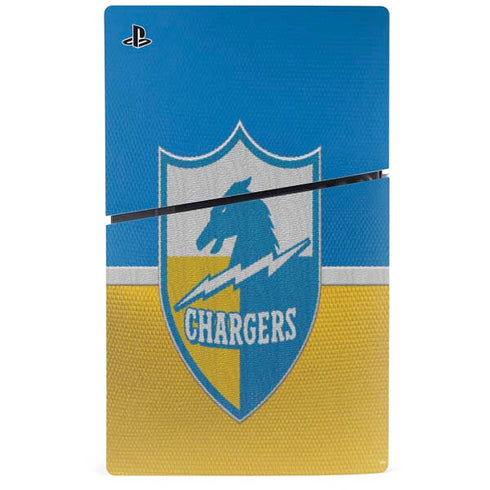 NFL Los Angeles Chargers Vintage PS5 Slim Disk Console Skin