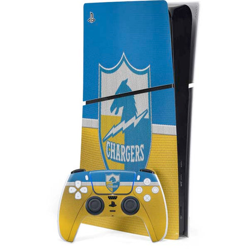 NFL Los Angeles Chargers Vintage PS5 Slim Digital Edition Bundle Skin