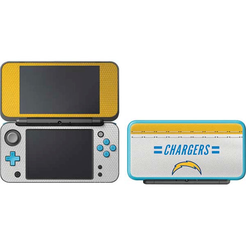 NFL Los Angeles Chargers White Striped Nintendo 2DS XL (2017) Skin