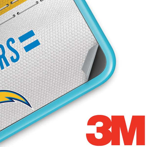 NFL Los Angeles Chargers White Striped Nintendo 2DS XL (2017) Skin