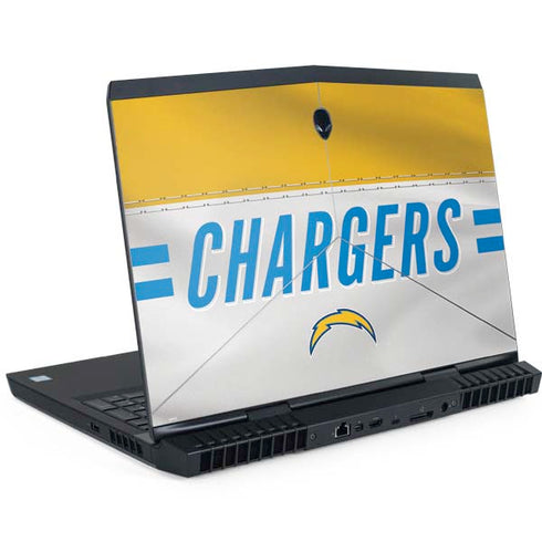 NFL Los Angeles Chargers White Striped Dell Alienware Skin